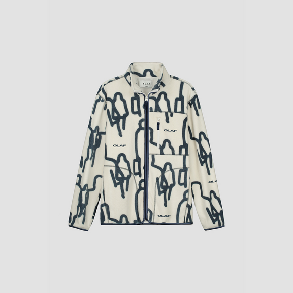 Passenger Zip Up Fleece - White