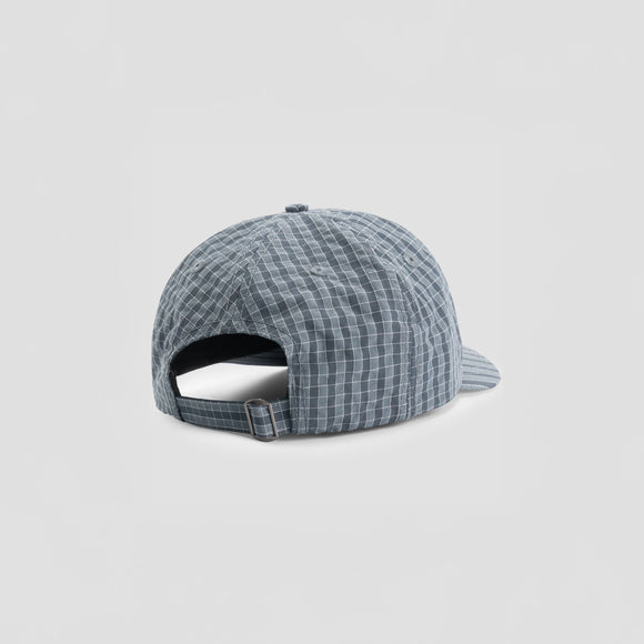 Checked 5 Panel Cap - Navy