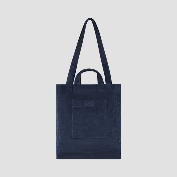 Corduroy Tote Bag - Navy