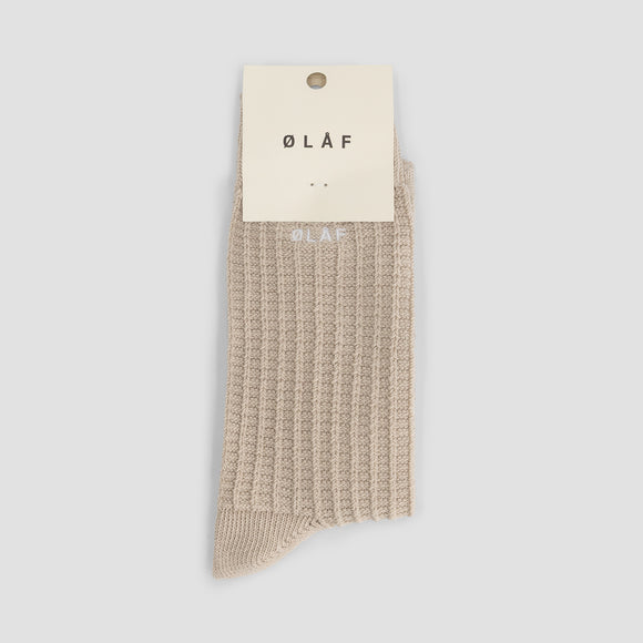 Waffle Socks - Cement