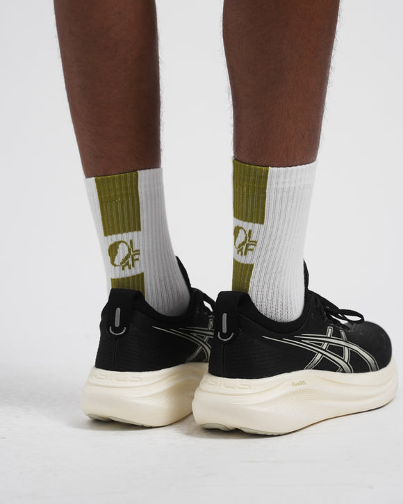 10 Year Socks - Optical White / Willow