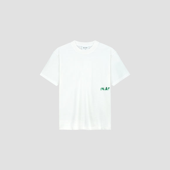Watercolor Logo Slub Tee - Optical White
