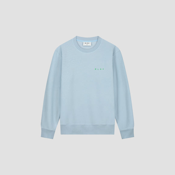 Face Crayon Crewneck - Glacier Blue