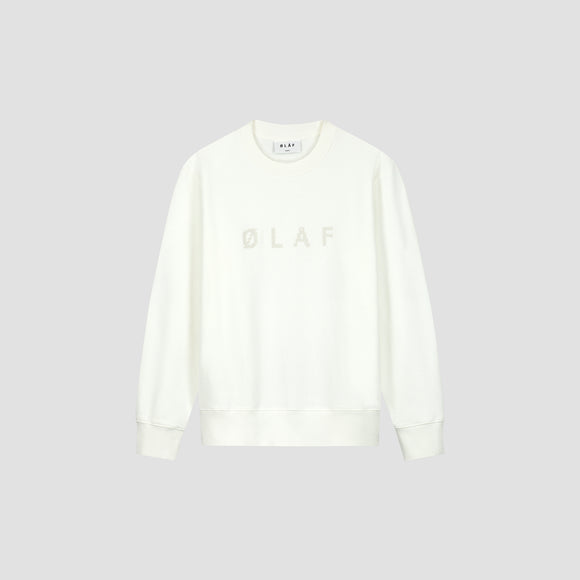 Cross Stitch Crewneck - White