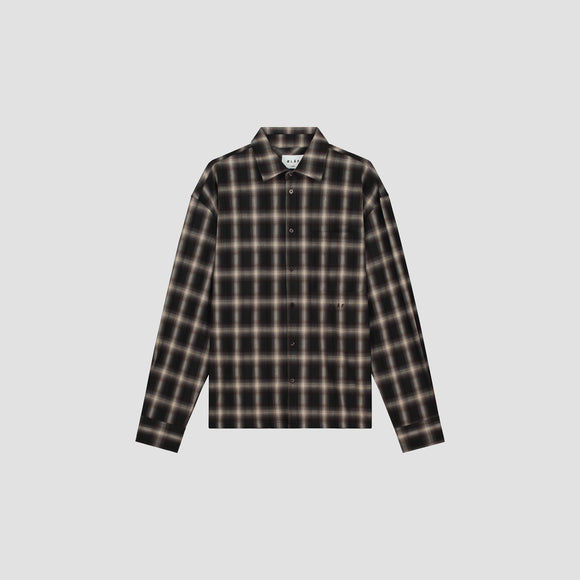 Plaid Boxy Shirt - Multi/Brown