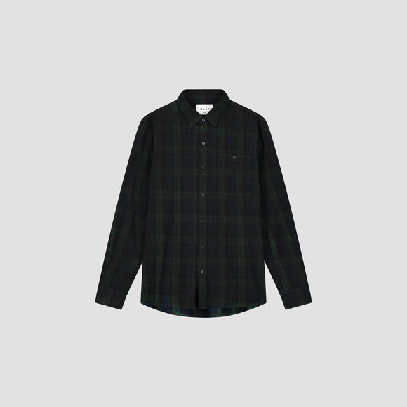Overdye Plaid Shirt - Navy / Green