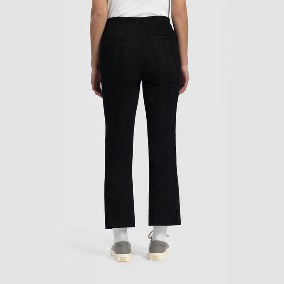 WMN Cotton Pintuck Trouser - Black