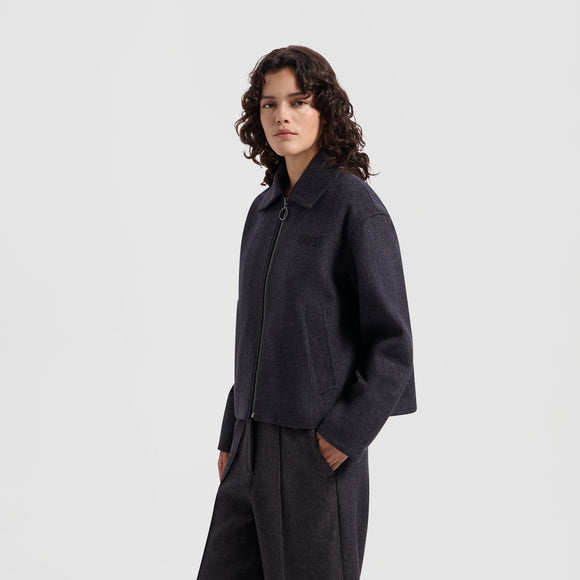 WMN Wool Twill Jacket - Grey / Blue