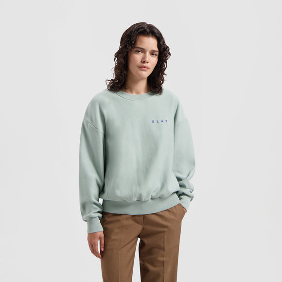 WMN Pixel Face Crewneck - Seafoam Green