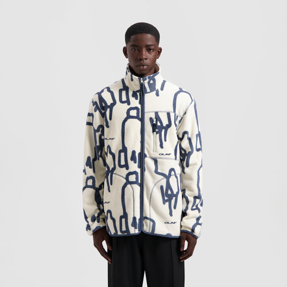 Passenger Zip Up Fleece - White