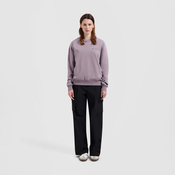 WMN Face Chainstitch Crewneck - Stone Grey