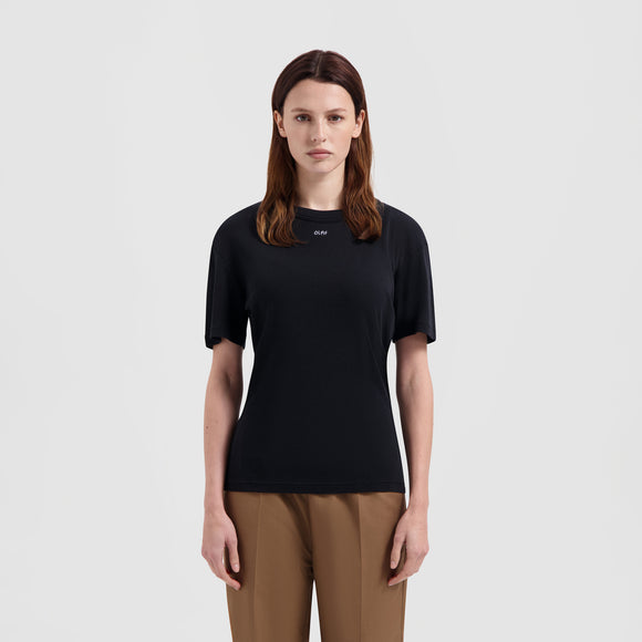 WMN Mini Logo Slim Tee - Black