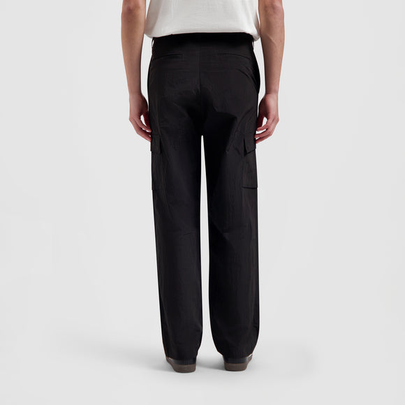 Nylon Cargo Pants - Black
