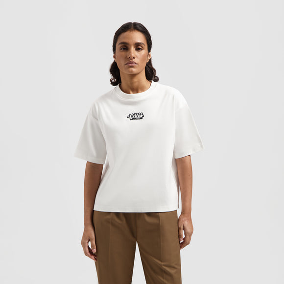 WMN Interlock Boxy Friends Tee - White