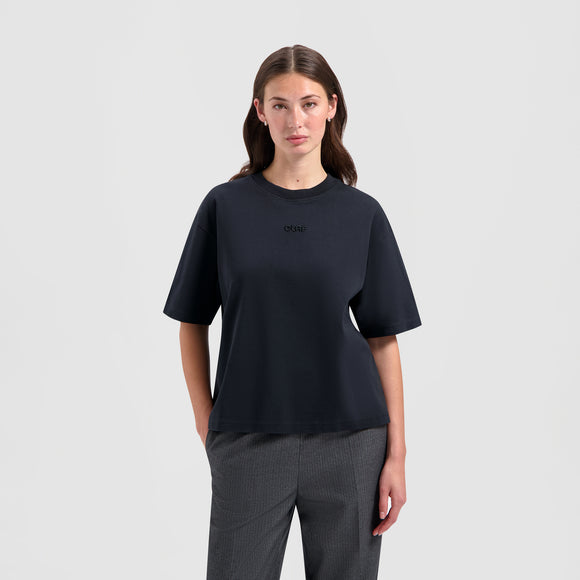 Interlock Boxy Tee - Black