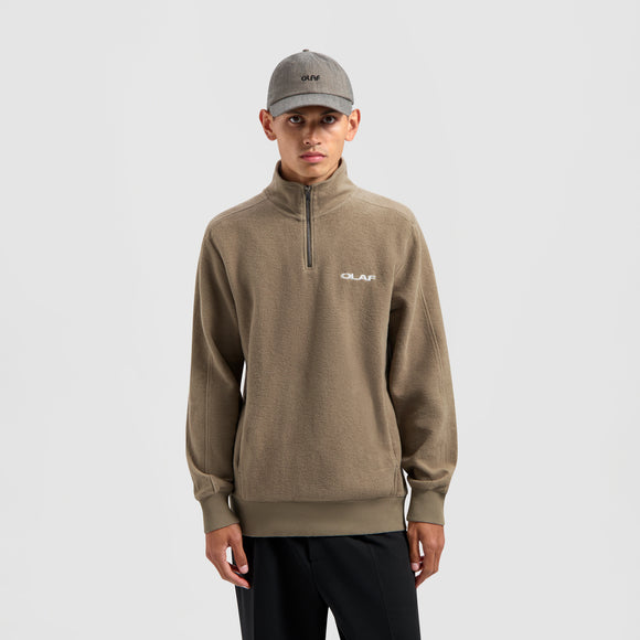 Drift Zip Mock - Cedar Brown