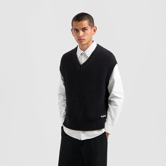 Knitted Vest - Black