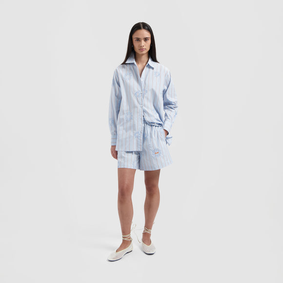 Stripe Embro Sun Shorts