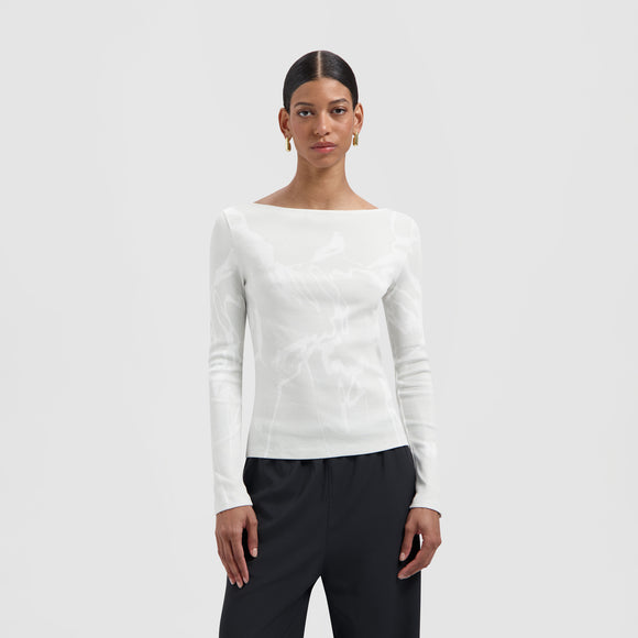 AOP Boat Neck Top