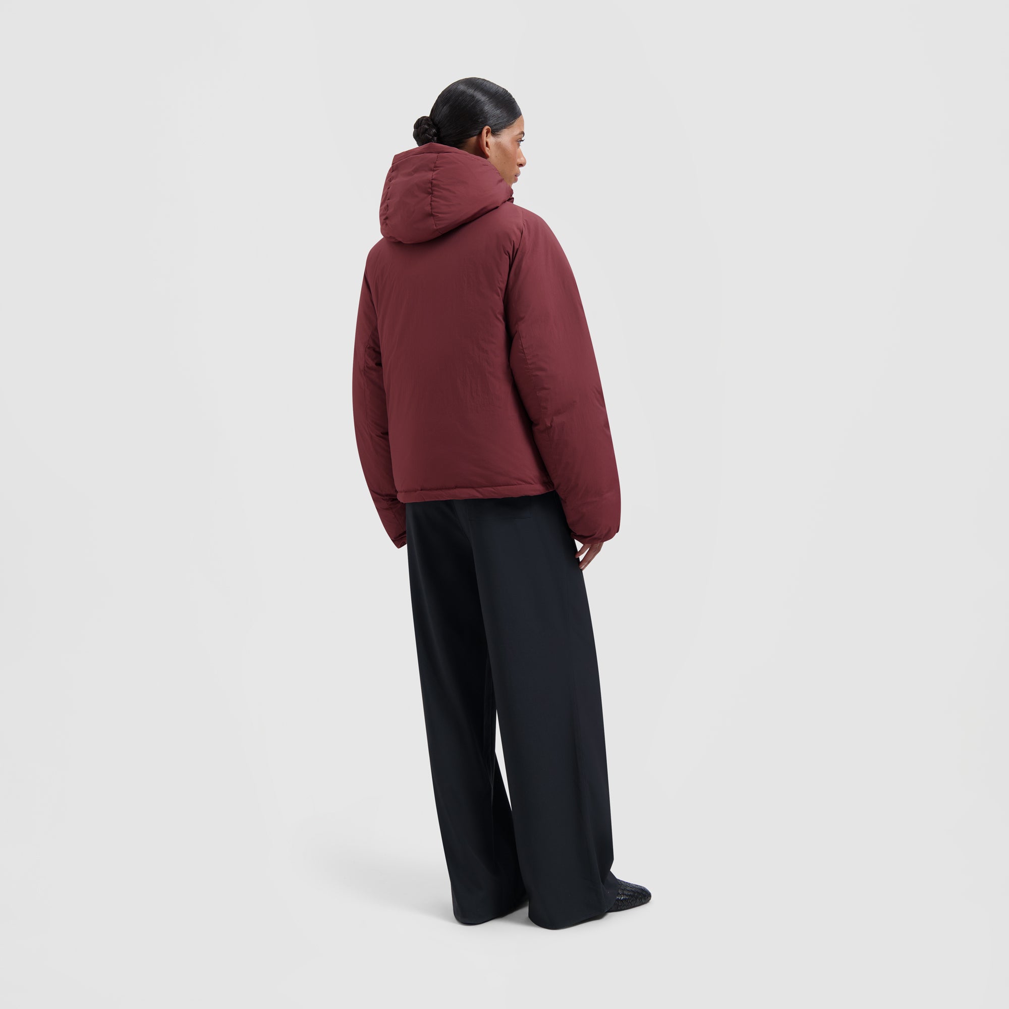 Hooded Puffer Jacket - Rum Raisin