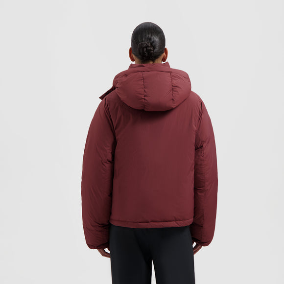 Hooded Puffer Jacket - Rum Raisin
