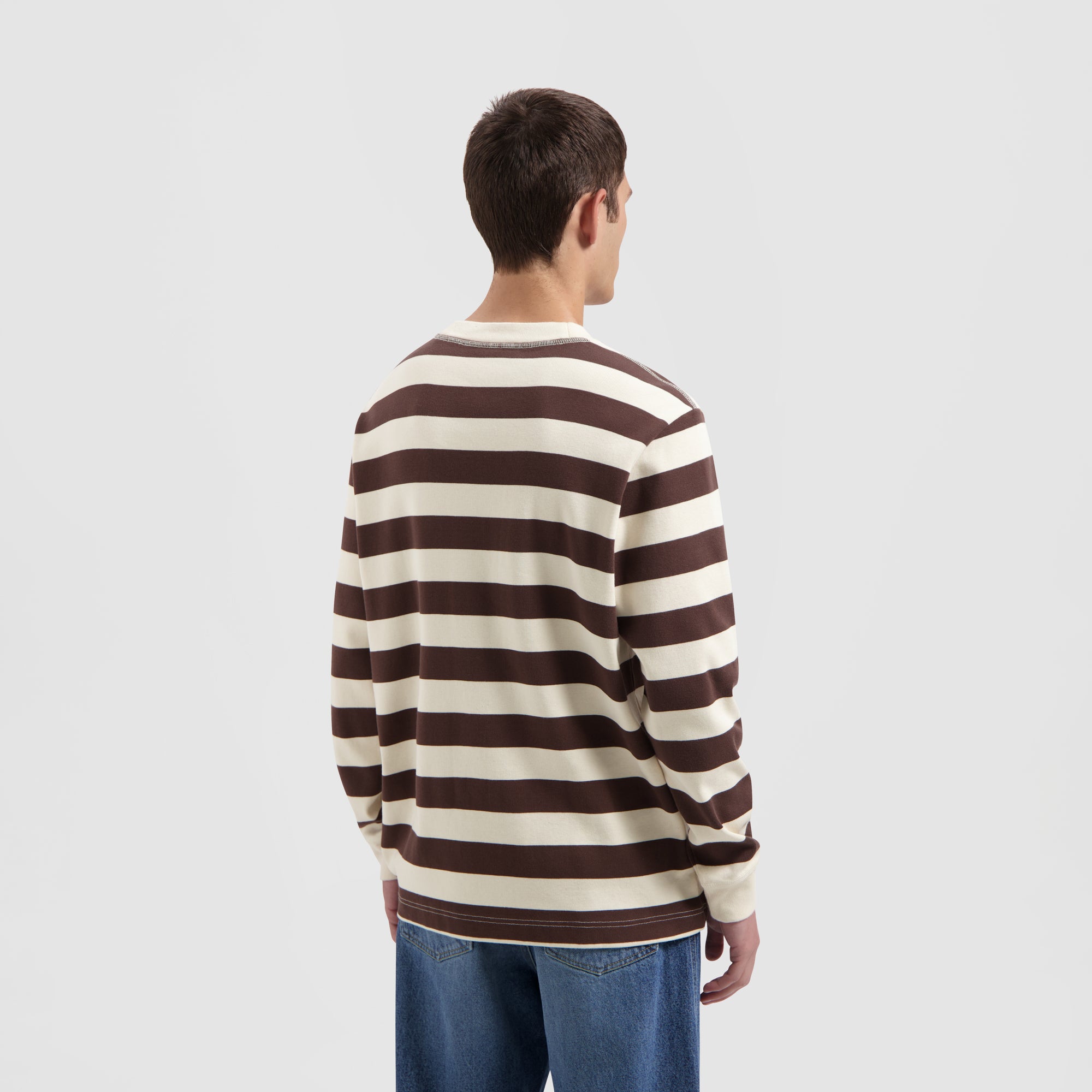 Striped Rib Crewneck