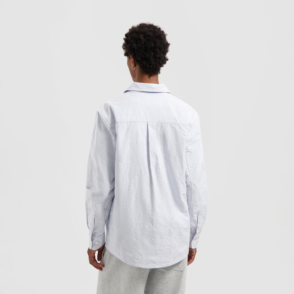 Monogram Embro Oxford Shirt - Blue Stripe