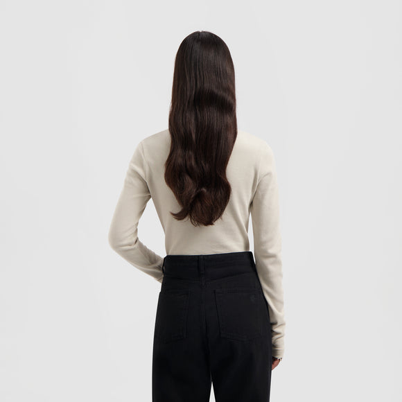Waffle Top Long Sleeve - Cement