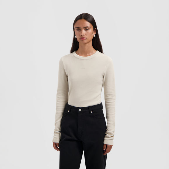 Waffle Top Long Sleeve - Cement