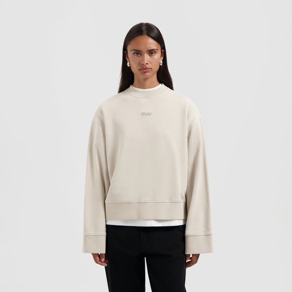 Retro Logo Crewneck - Cement