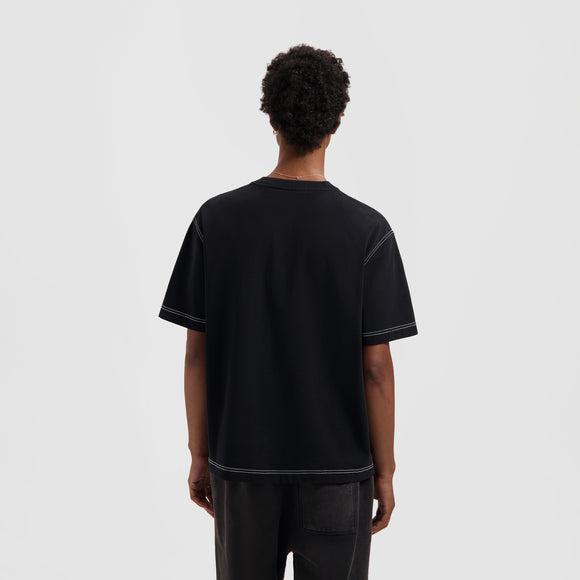 Contrast Signature Tee - Black