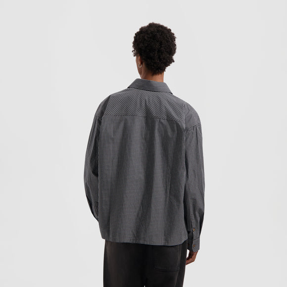 Checked Boxy Shirt - Hot Fudge