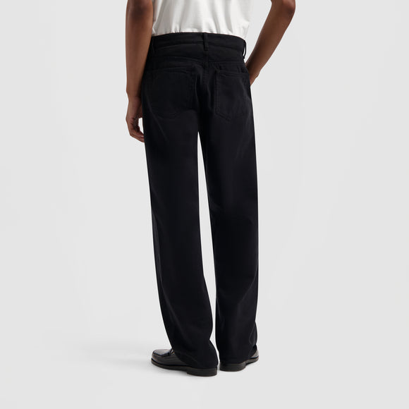 Brushed Twill Denim Pant - Black