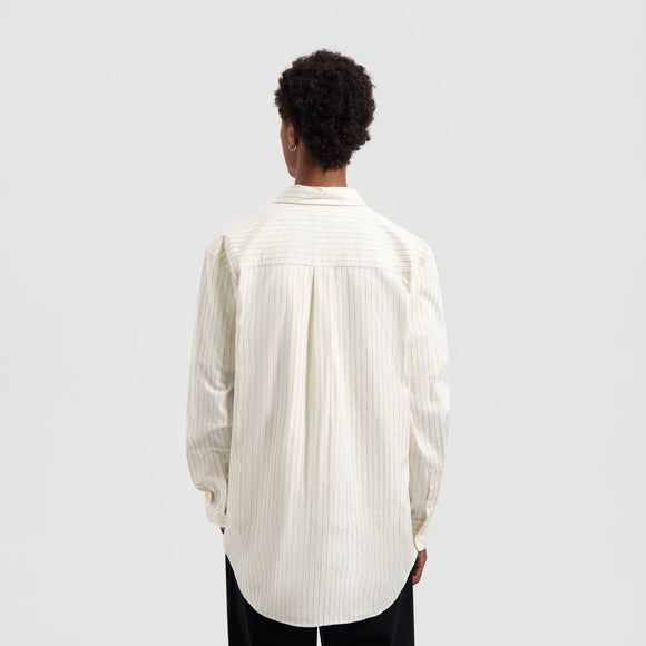 Stitched Striped Relaxed Shirt
