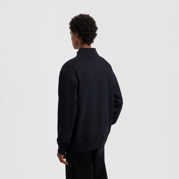 Signature Zip Mock - Black