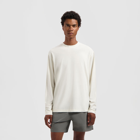 10 Year Boxy LS Tee - White
