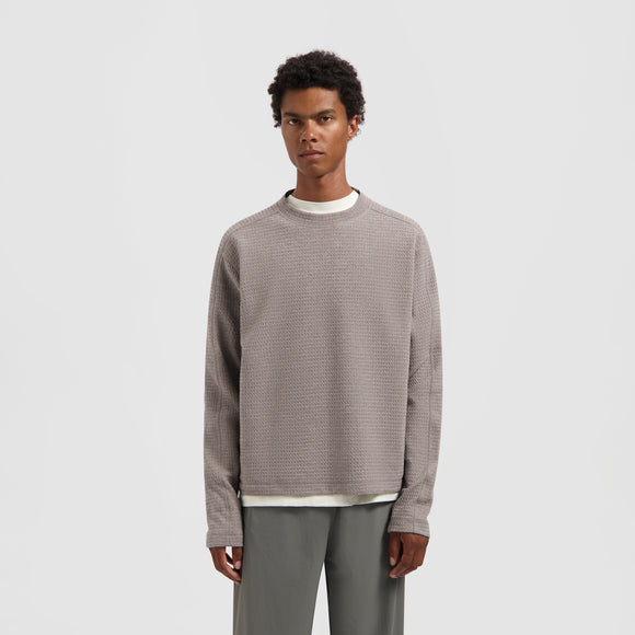 10 Year Textured Crewneck - Greige