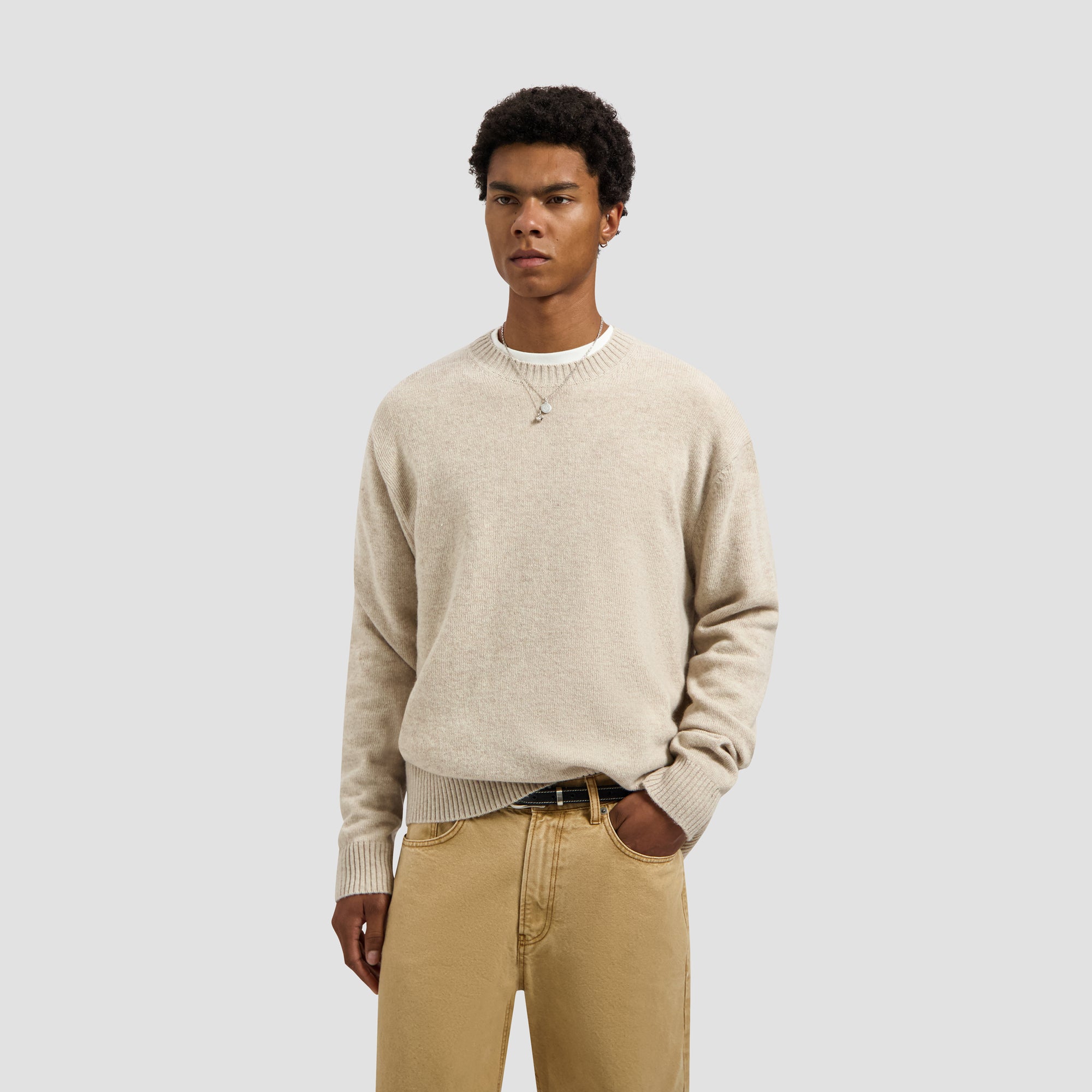 Essential Knitted Crewneck - Cement – OLAF