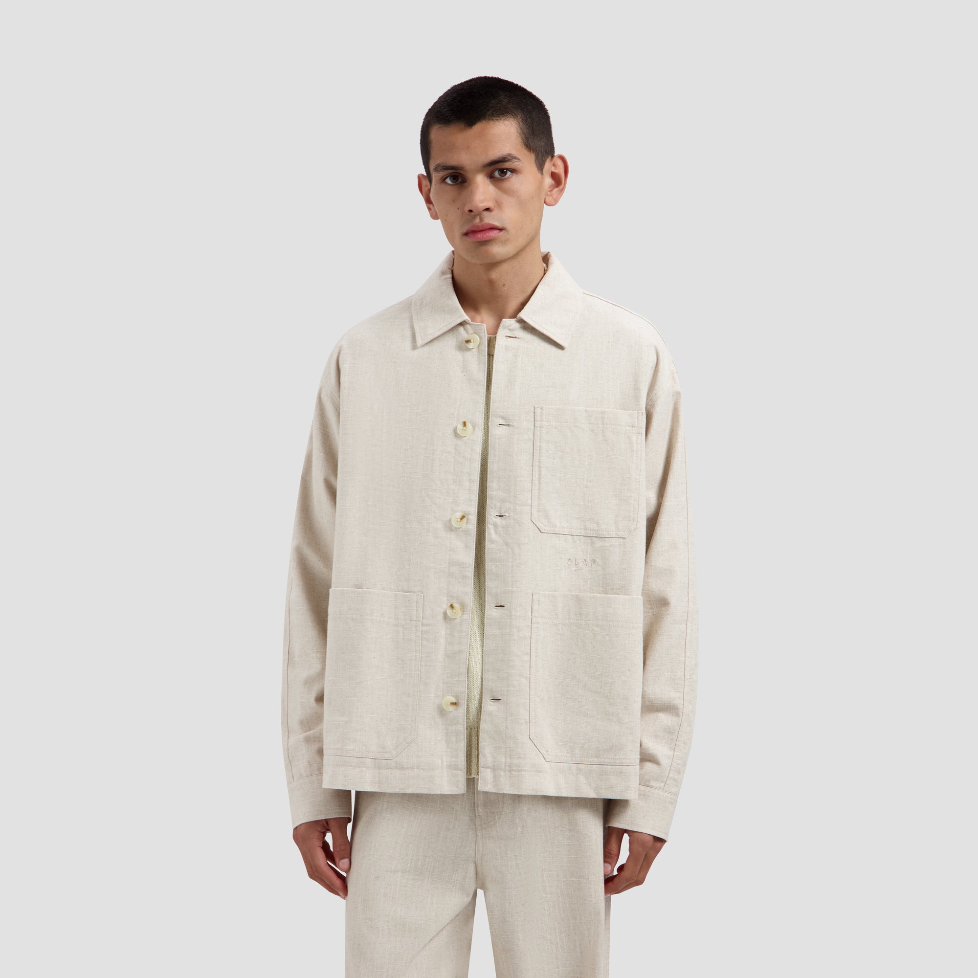 Linen Jacket - Cement – OLAF