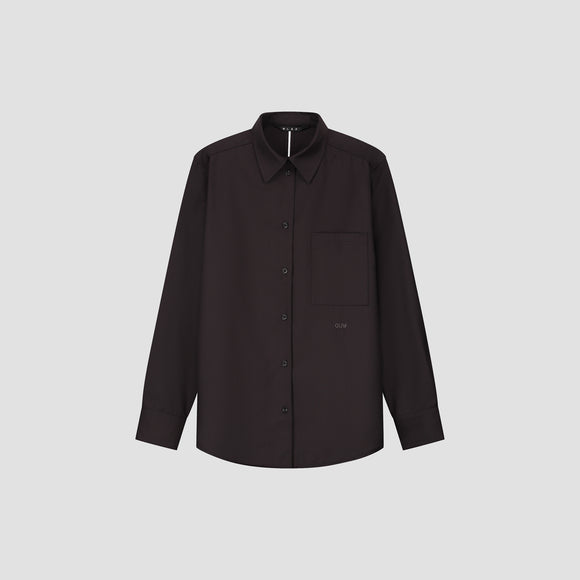 WMN Drapey Utility Shirt - Brown