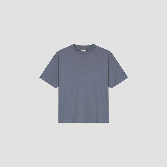 Interlock Boxy Tee - Dusty Blue