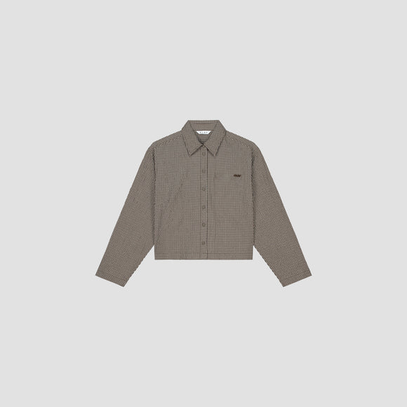 Cropped Overshirt - Brown