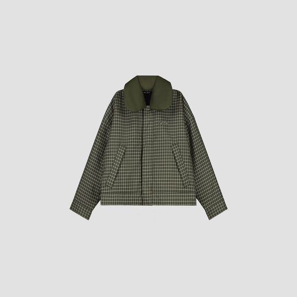Checked Padded Jacket - Green