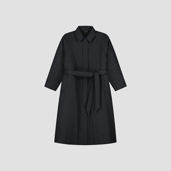 Padded Trench Coat - Black