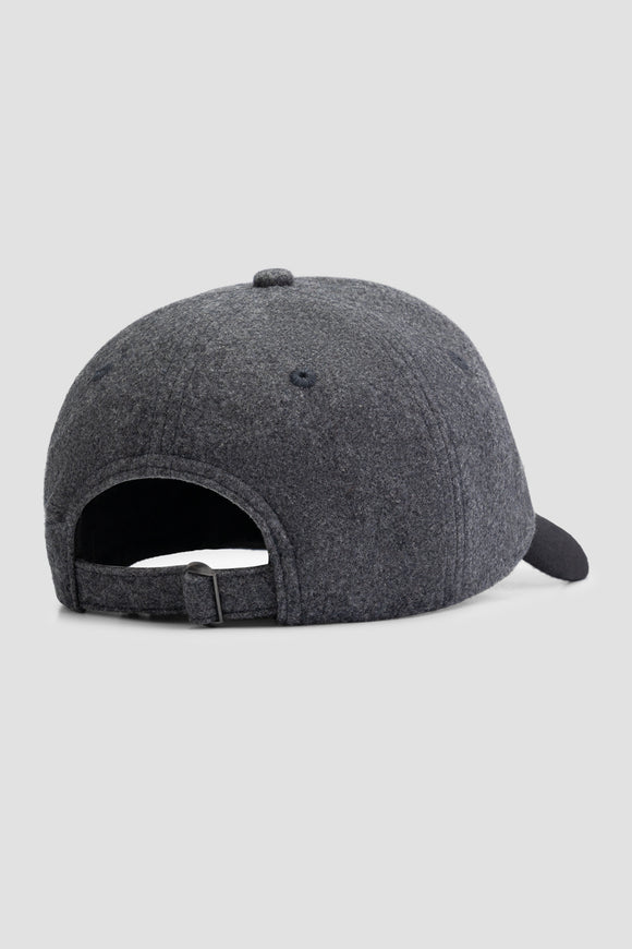 Wool Varsity Cap - Dark Grey