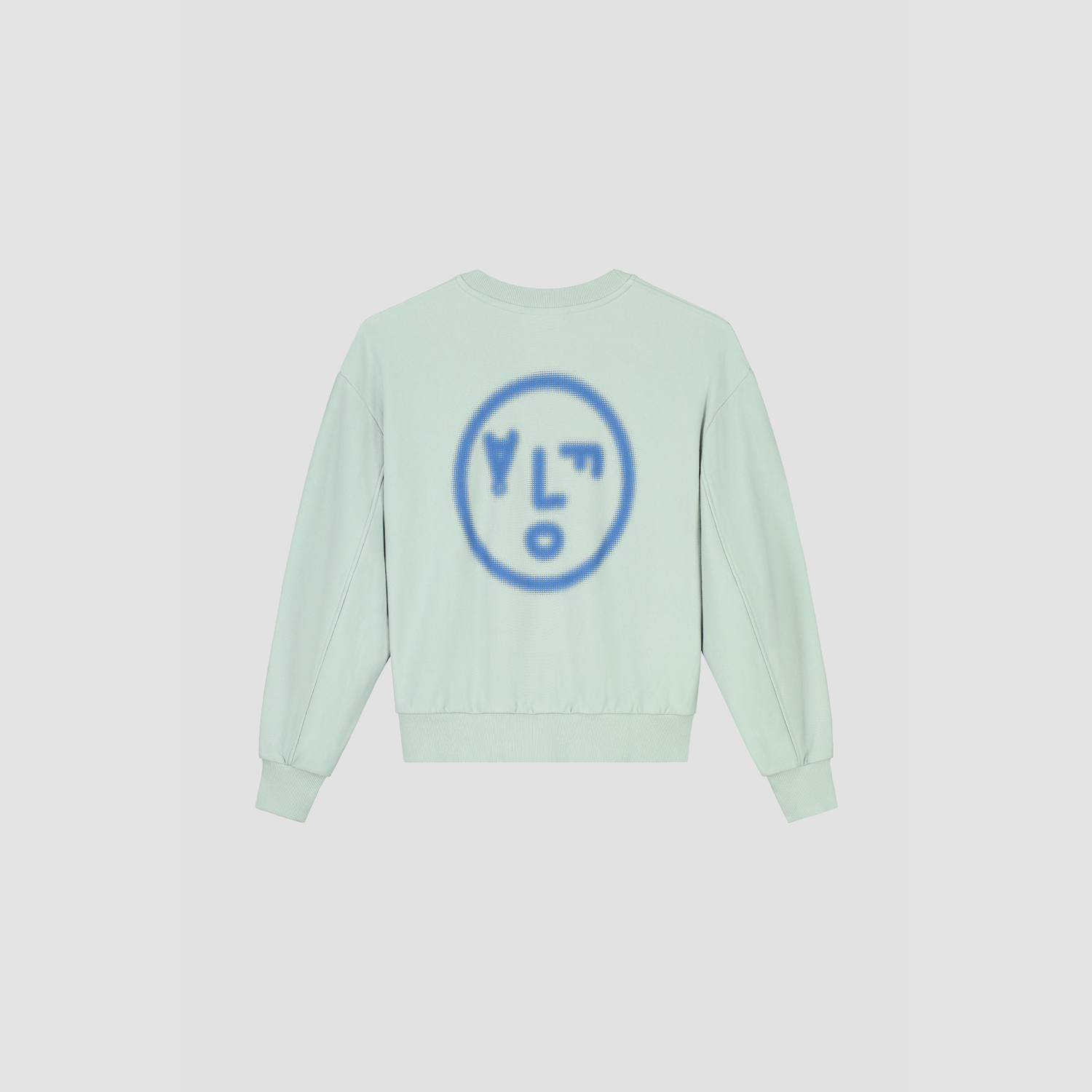 WMN Pixel Face Crewneck - Seafoam Green