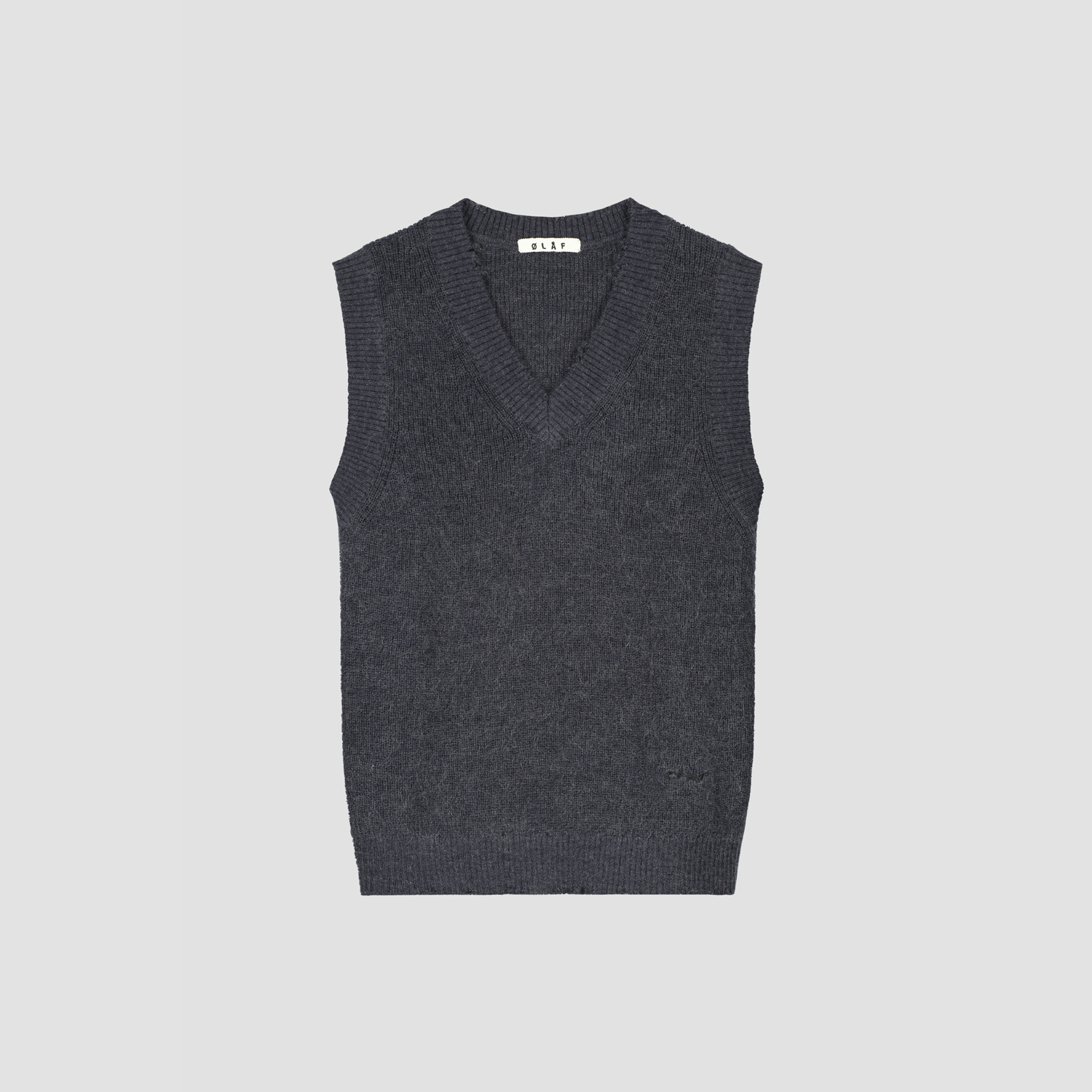 WMN Mohair Knitted Vest - Grey