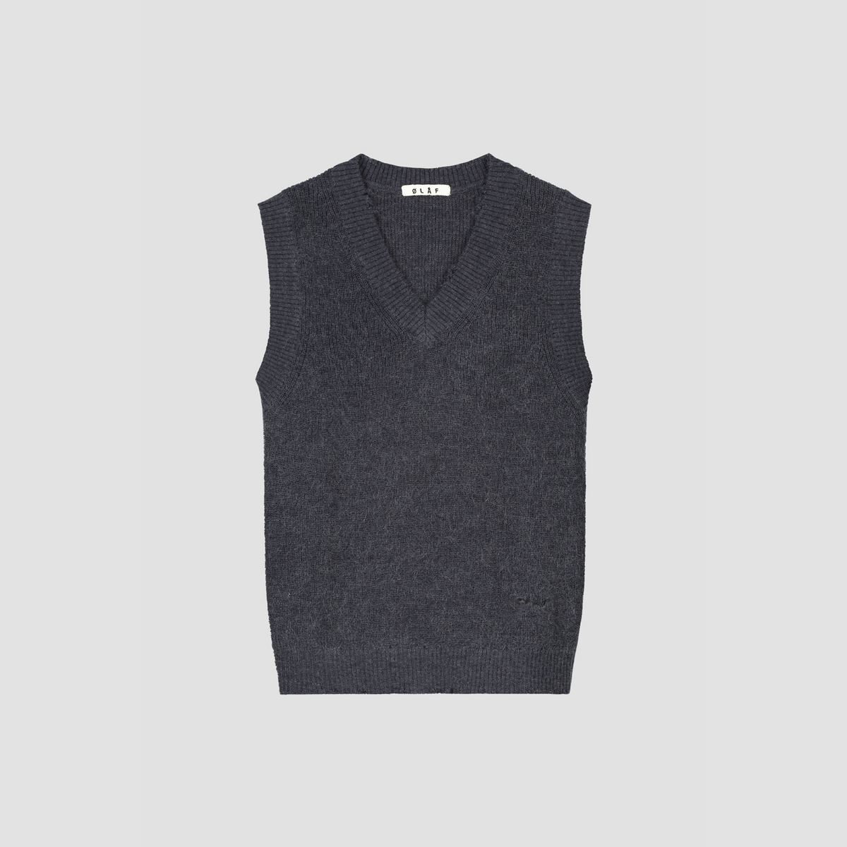 OLAF WMN MOHAIR KNITTED VEST | GREY
