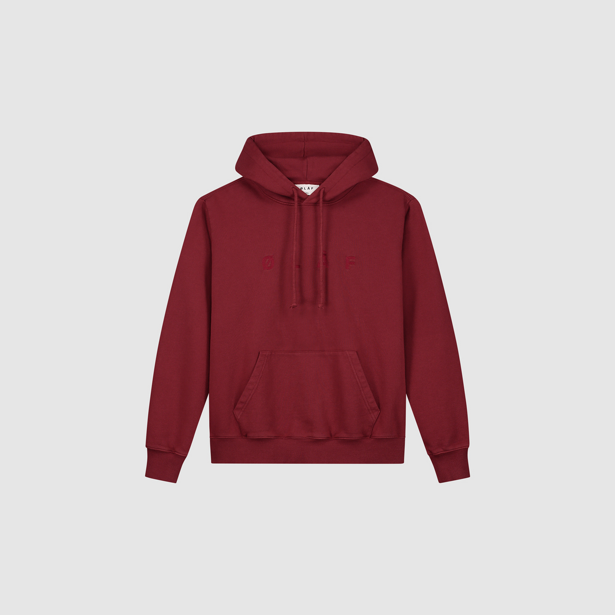 OLAF CHAINSTITCH HOODIE | WHITE / HEATHER GREY