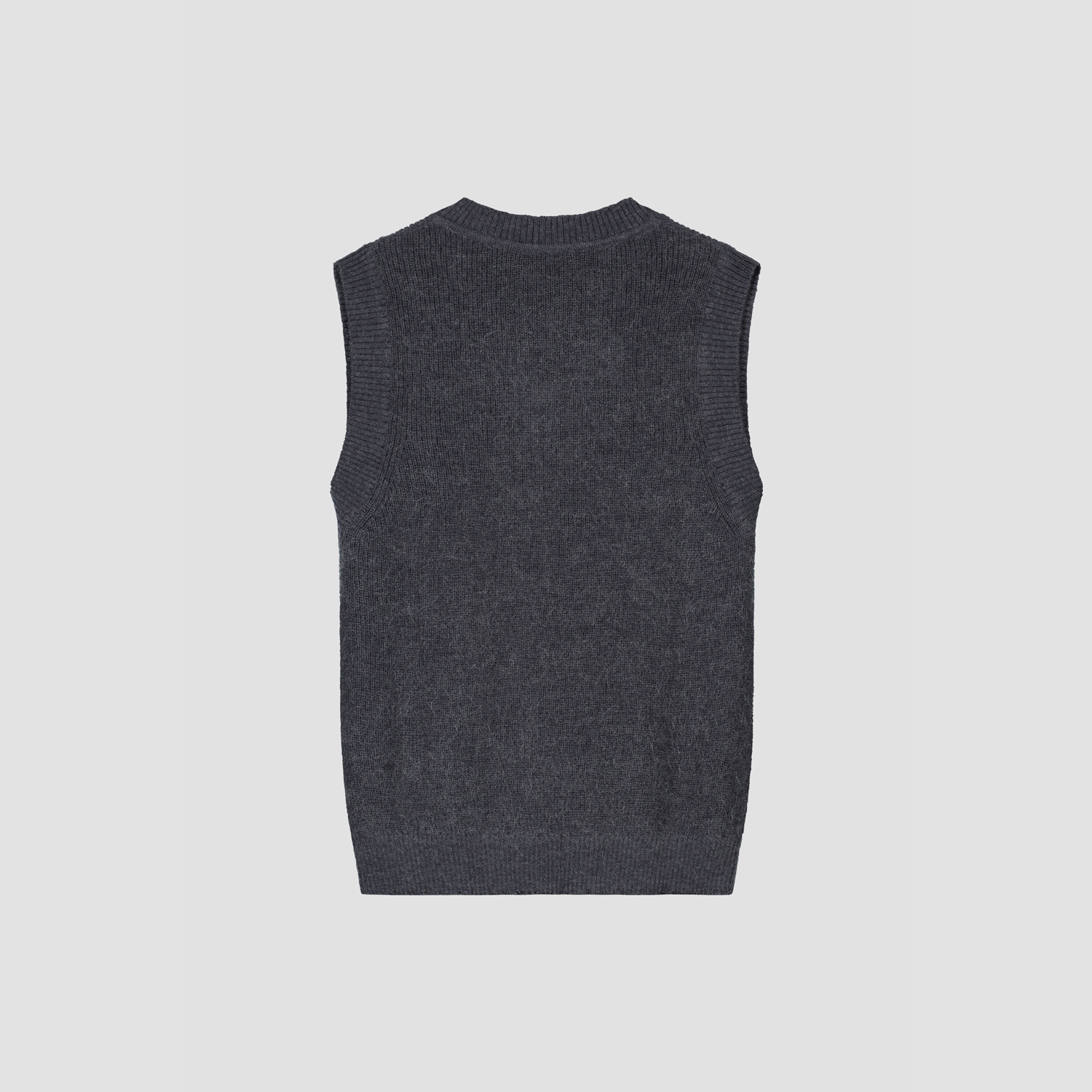 WMN Mohair Knitted Vest - Grey